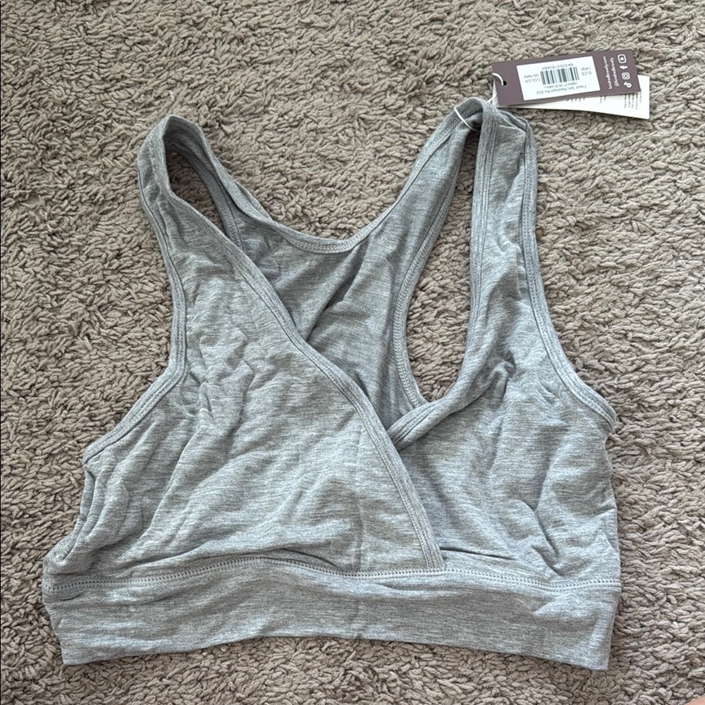 Kindred Bravely Gray Sports Bra Racerback Design